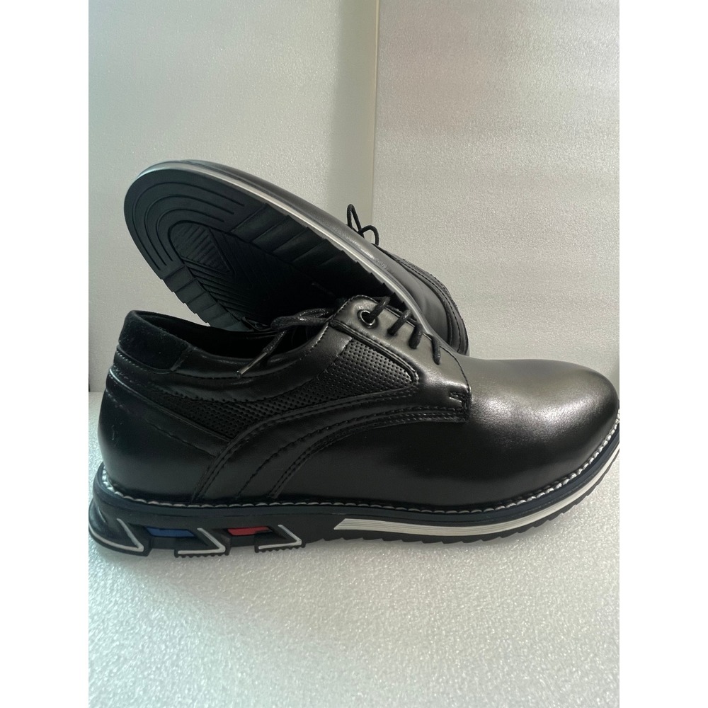 Gatsby Mens Black Leather Derby Shoes Lace Up Oxford Hybrid Sneakers Size 10